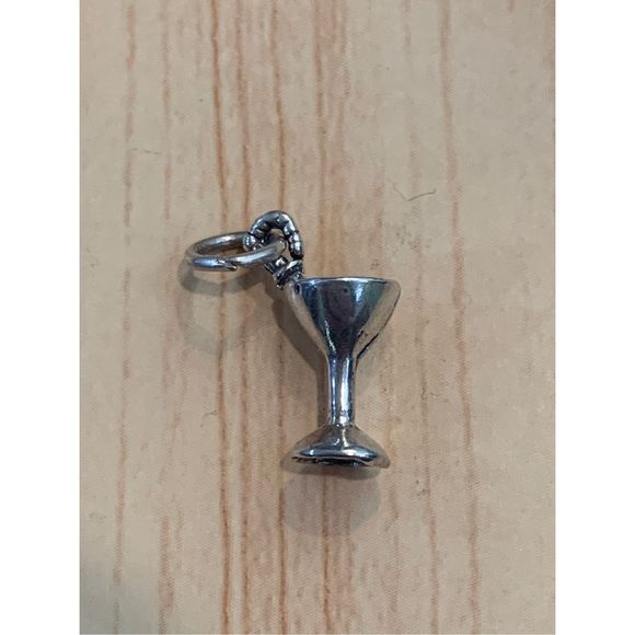 .925 Martini Sterling Silver Jewelry Charm - Picture 1 of 7